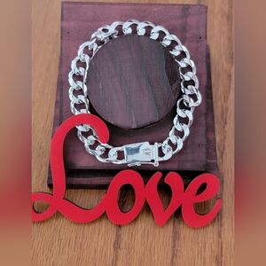 Elegant 925 Sterling Silver Men's Bracelet.